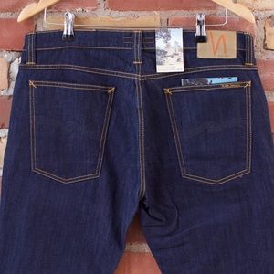 Nudie Tight Long John Organic Rinsed Navy W34/L30